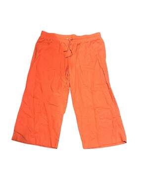 Anne Klein Orange Drawstring Cropped Pants Size XL